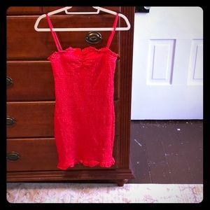 Lulu’s mini red dress